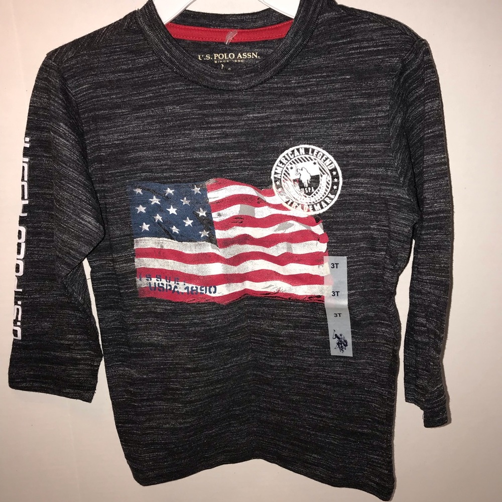 Boys polo long sleeve tee shirt.
